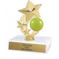 6" Color 3-Star Softball Spinning award